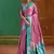 Onion pink weaving handloom silk blend saree