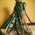 Handloom silk blend weaving dark green saree