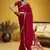 Handloom silk blend weaving red saree