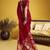 Handloom silk blend weaving red saree