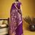 Handloom silk blend weaving purple saree