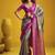 Handloom silk blend weaving saree in multi colour