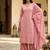 Pink Designer Daily Wear Kurti Palazzo Set With Dupatta