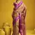 Handloom silk blend weaving saree in multi colour