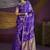 Violet handloom silk blend weaving saree