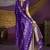 Violet handloom silk blend weaving saree