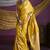 Mustard handloom silk blend weaving saree