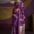 Purple handloom silk blend weaving saree