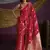 Red handloom silk blend weaving saree