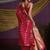 Red handloom silk blend weaving saree