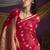 Red handloom silk blend weaving saree
