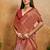 Weaving handloom viscose cotton red saree