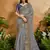 Weaving handloom viscose cotton navy blue saree
