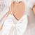 White embellished net party wear fit & flare girls dress