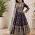 Kids chinon silk digital print with embroidered work wedding gown