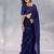 Pure georgette embellished sequinned party wear saree