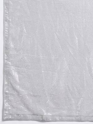 Pure georgette embellished sequinned party wear saree 5