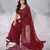 Pure georgette embellished sequinned party wear saree