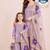 Designer party wear heavy silk mother daughter top sharara & dupatta set