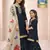 Designer party wear heavy silk mother daughter top sharara & dupatta set