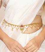 Aheli kundan pearl kamar band belly waist chain gift for women