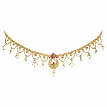 Aheli kundan pearl kamar band belly waist chain gift for women 3