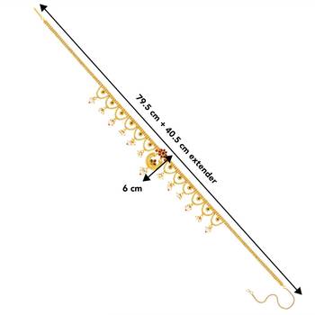 Aheli kundan pearl kamar band belly waist chain gift for women 4