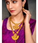 Aheli traditional ethnic bridal choker long necklace with jhumka earrings jewellery sets