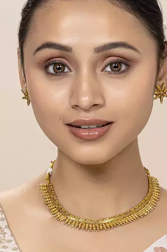 Aheli traditional maharani necklace with earrings traditional festive bridal jewellery set