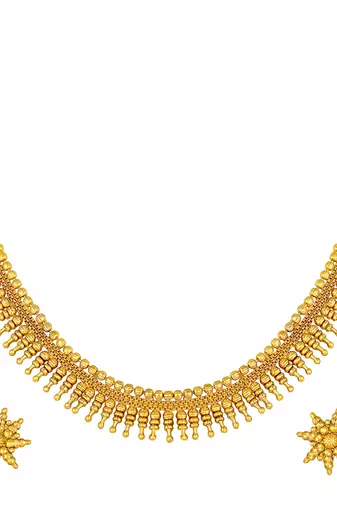 Aheli traditional maharani necklace with earrings traditional festive bridal jewellery set