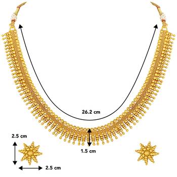 Aheli traditional maharani necklace with earrings traditional festive bridal jewellery set 4