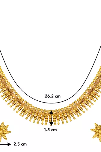 Aheli traditional maharani necklace with earrings traditional festive bridal jewellery set