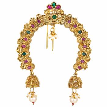 Aheli traditional juda pins with pearl jhumki drops wedding hair accessories gift for women 3