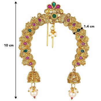 Aheli traditional juda pins with pearl jhumki drops wedding hair accessories gift for women 4