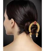 Aheli traditional ethnic juda pins with pearl jhumki drops bridal hair accessories for women