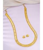 Aheli south indian traditional bridal long maharani coin necklace earrings jewellery set