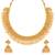 Aheli traditional pearl studded festive bridal short necklace choker with jhumki earrings jewellery sets