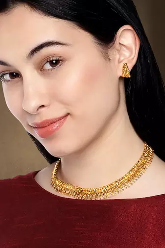 Aheli traditional choker necklace with earring jewellery set
