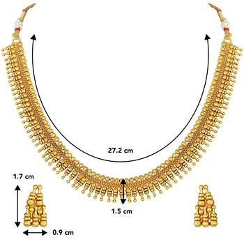Aheli traditional choker necklace with earring jewellery set 4