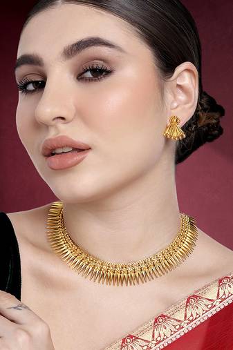 Aheli choker necklace with earring ethnic jewellery set