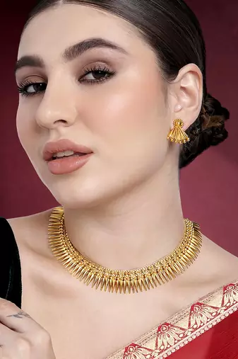 Aheli choker necklace with earring ethnic jewellery set