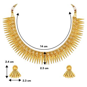Aheli choker necklace with earring ethnic jewellery set 4