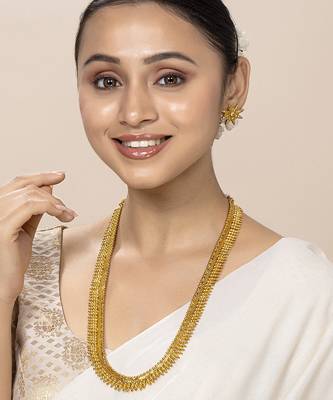 Aheli traditional maharani haar necklace with earrings festive bridal wear jewellery set 1