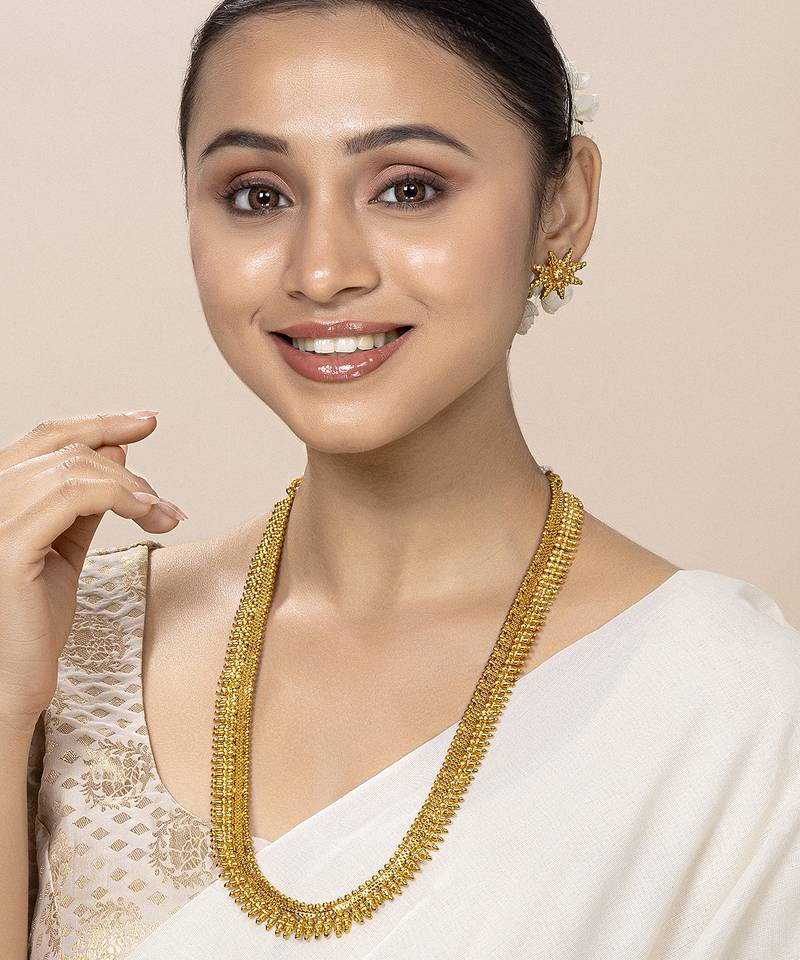 Aheli traditional maharani haar necklace with earrings festive bridal wear jewellery set