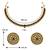 Aheli black choker necklace earring bridal jewellery set