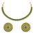 Aheli green choker necklace earring bridal jewellery set