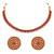 Aheli rani pink choker necklace & stud earring bridal jewellery set