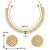 Aheli white choker necklace & big round stud earrings jewellery set