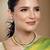 Aheli traditional green choker necklace & stud earrings jewellery set