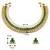 Aheli traditional green choker necklace & stud earrings jewellery set